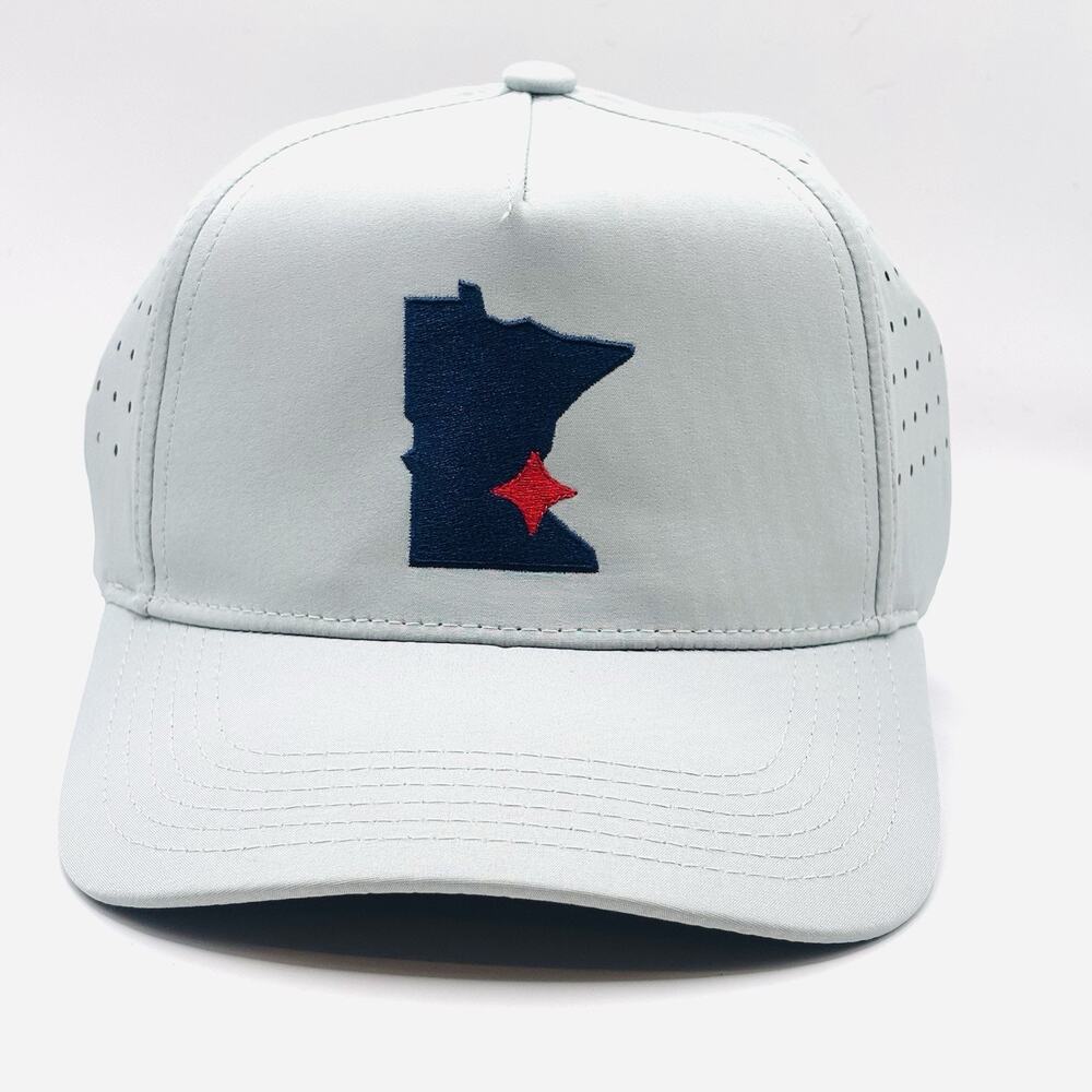 Minnesota Twins Hat Cap Snap Back Mens One Size Gray MLB Baseball Perforated